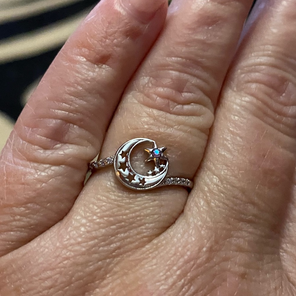 Fragrant Jewels Moon Stars ring size 8